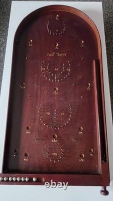 Vintage Past Times Wooden Bagatelle Pinball Tabletop Game