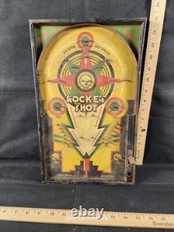 Vintage Rocket Shot Pinball Marble Game Lindstrom Tool & Toy Co. Spring Broken