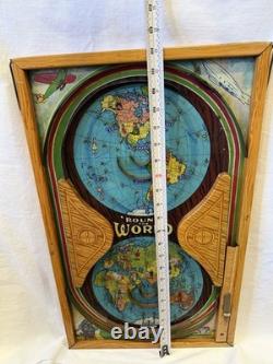 Vintage'Round the World Metal Tabletop Pinball Game Durable Toy & Novelty NYC