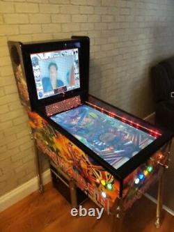 Virtual Pinball Machine Themed + Legs + Shooter + Graphics + 544 LEDS PINBALLIA