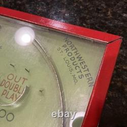 Vtg 1920s Skor-It Baseball Bagatelle Pinball Game Toy Northwestern Antique WORKS