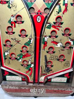 Vtg Joseph Schneider Alamo Pinball Tabletop Game No Glass or Marbles