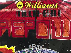 Williams Firepower Pinball Machine Game Backglass 2
