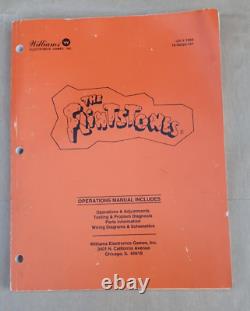 Williams Pinball The Flintstones Operations Manual Original