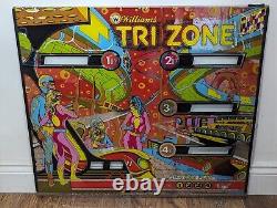 Williams Trizone Pinball Glass Original 1979 Backglass Christian Marche Art