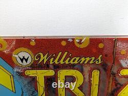 Williams Trizone Pinball Glass Original 1979 Backglass Christian Marche Art