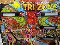 Williams Trizone Pinball Glass Original 1979 Backglass Christian Marche Art