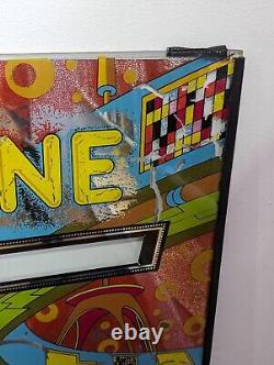 Williams Trizone Pinball Glass Original 1979 Backglass Christian Marche Art