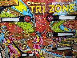 Williams Trizone Pinball Glass Original 1979 Backglass Christian Marche Art