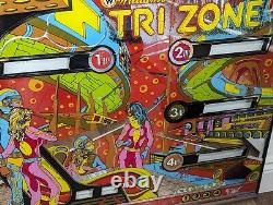 Williams Trizone Pinball Glass Original 1979 Backglass Christian Marche Art