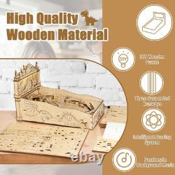 Wodgod 3D Wooden Dinosaur Pinball Machine Diy Kit For Adults Teens Tabletop
