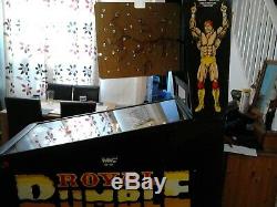 Wwf Wwe Royal Rumble Pinball Arcade Machine Cabinet! Working But Some Problems