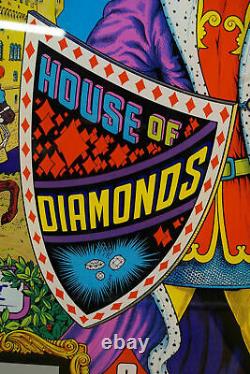 Zaccaria House Of Diamonds Pinball machine Backglass back glass Queens castle