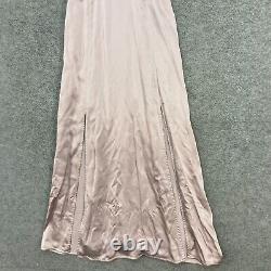 Zimmermann Silk Dress Womens 1 Small Pink Satin Sleeveless Gown Party 21133