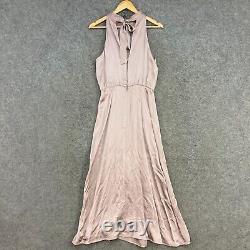 Zimmermann Silk Dress Womens 1 Small Pink Satin Sleeveless Gown Party 21133