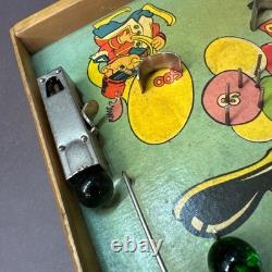 1960 Nice Très Coloré Jeu de Flipper Vintage Clown de Cirque Complet Fonctionnel