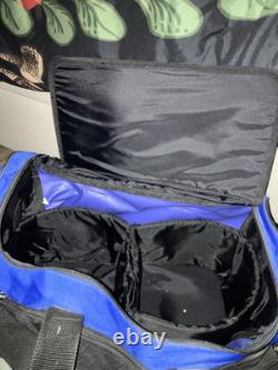 2 boules de bowling en ébonite Maxim de 14 lb et 8 lb avec sac à roulettes