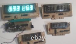 2x affichages alphanumériques VFD Gottlieb de 6 chiffres + 2x de 4 chiffres, testés