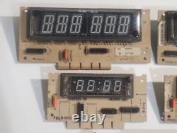 2x affichages alphanumériques VFD Gottlieb de 6 chiffres + 2x de 4 chiffres, testés