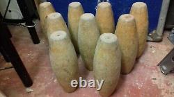 9 Quilles en Bois Vintage à 9 Pins - Jeu Traditionnel de Pub Anglais Ancien / 2 Balles