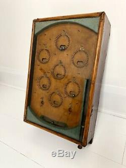 A Vintage / Antique En Bois Pinball Arcade Machine Tabletop Fairground