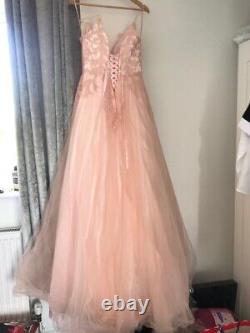 Absolument Beau Bal / Robe De Demoiselle D'honneur Taille 10 Avec Corset Détails Du Dos