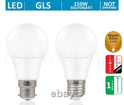 Ampoules standard à LED GLS Globe Blanc chaud/froid/jour Vis à baïonnette B22 E27