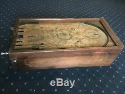 Ancienne Des Années 1930 Penny Wood / Glass Mechanical Tabletop Pinball Machine-flipperless