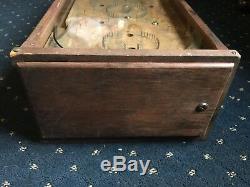 Ancienne Des Années 1930 Penny Wood / Glass Mechanical Tabletop Pinball Machine-flipperless