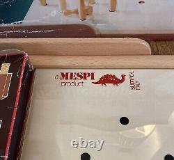 Années 70 vintage Mespi Tischkegelspiel Jeu de quilles de table Pinball Complet dans sa boîte en bon état