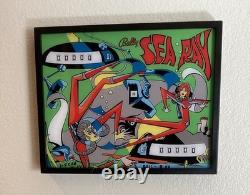 Art mural flipper Sea Ray 1971 en verre arrière illuminé par LED Décor d'arcade