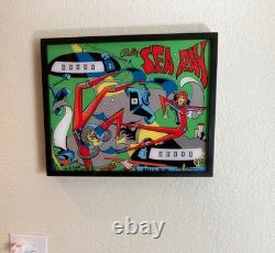 Art mural flipper Sea Ray 1971 en verre arrière illuminé par LED Décor d'arcade