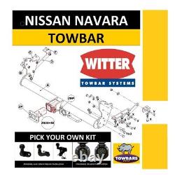 Attelage détachable Witter pour Nissan Navara NP300 D23 2016 et ultérieur, Attache récepteur DT150