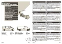 Attelage pour Vauxhall Vivaro X82 Fourgon mi-2014 à juillet 2019 Électriques de boule d'attelage