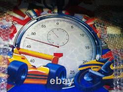 Bally Beat The Clock Pinball Machine Backglass Back Glass 1/500 1 De 500 Made