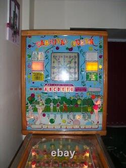 Bally Bingo Flipper Machine Carnival Queen