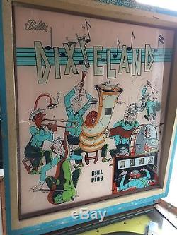 Bally Dixieland Pinball Machine Un Véritable 1968 Épinglette De Pièce De Monnaie Rare Et Vintage