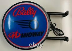 Bally Midway Pinball Machine Bar Lighting Wall Sign Light Led Man Cave Gift