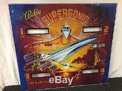 Bally Supersonic Pinball Machine Jeu Backglass Original