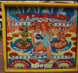 Bally Wizard! Flipper Machine 1975 Elecro- Mécanique L'assistant Pinball Who
