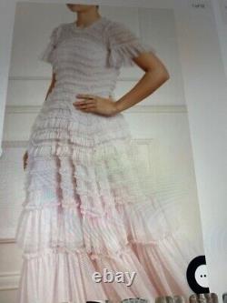 Belle robe à volants de la Saint-Valentin taille 16 en rose pâle par Needle & Thread