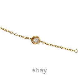 Bracelet VANDOME avec globe à neige en diamant et épinglette en or jaune K18