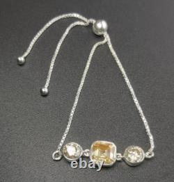 Bracelet chaîne en diamants Champagne 5Ct certifiés, boucles d'oreilles en diamant offertes