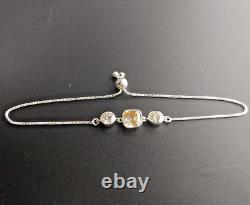 Bracelet chaîne en diamants Champagne 5Ct certifiés, boucles d'oreilles en diamant offertes