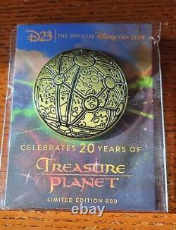 Broche Disney Treasure Planet exclusive D23 LE 800 Carte Balle dorée 20ème anniversaire