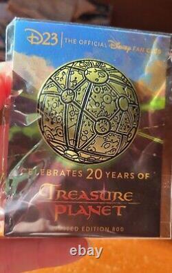 Broche Disney Treasure Planet exclusive D23 LE 800 Carte Balle dorée 20ème anniversaire