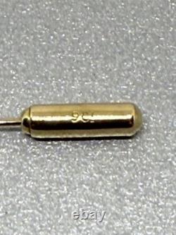 Broche en or massif 9 carats de golf avec diamant et perle, balle de golf, poinçon complet, 1,6 g Broche en or massif 9 carats de golf avec diamant et perle, balle de golf, poinçon complet, 1,6 g