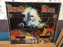 Devil King Pinball Machine Arrière Verre Original Des Années 1980