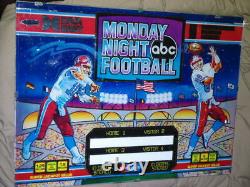 Données East American Monday Night Football Pinball Machine Dos Verre