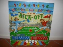 Dos de la vitre pour le flipper Soccer Kick-Off (Williams, 1958)